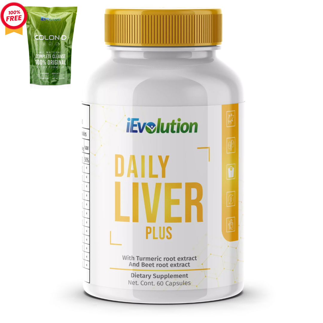 Kit de Limpieza y Desintoxicación de Hígado y Colon - Daily Liver Plus - 60 Cápsulas. + Colon-D Detox y Limpieza de Colon Gratis